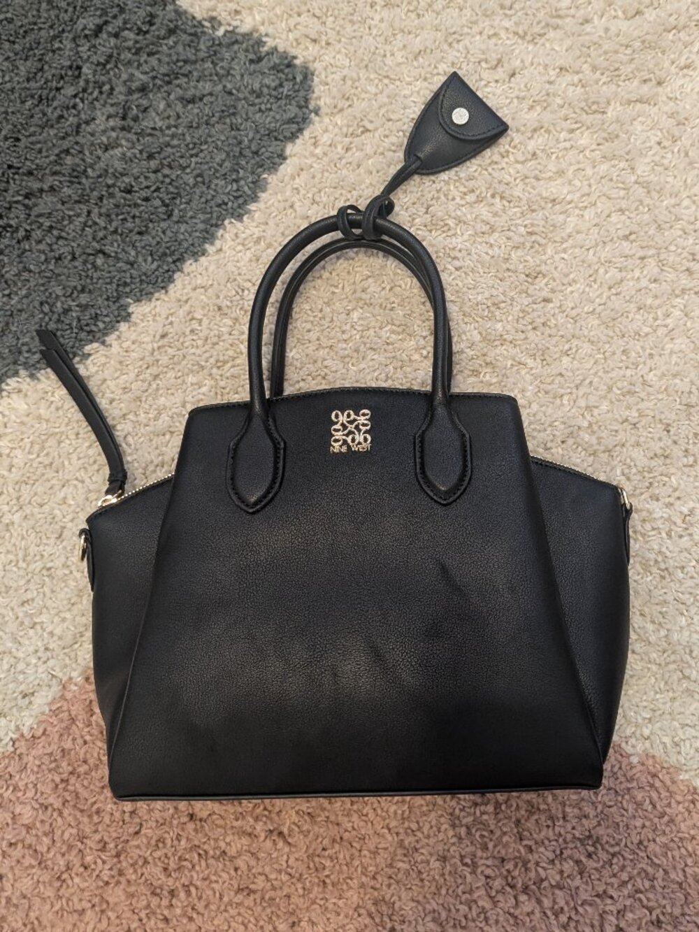 Nine West Black Satchel Crossbody Handbag NWOT Dust Bag Included